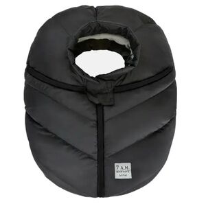 7 A.M. Enfant Black Puffer Car Seat Cover